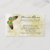 *~* Goldwatercolor-Glitzer vergoldete Visitenkarte (Rückseite)