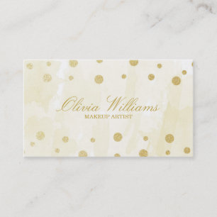 GoldWatercolor u. -Glitzer Visitenkarte