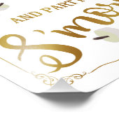 GoldWedding's more sign Party's Fotodruck (Ecke)