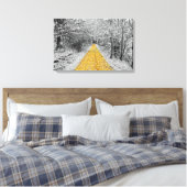 Goldweg Winterlandschaft gepackte Leinwand (Insitu (Schlafzimmer))