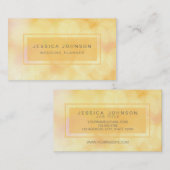 Goldweiche Licht-Glitzer Bokeh Geschäfts-Karte Visitenkarte (Vorne/Hinten)