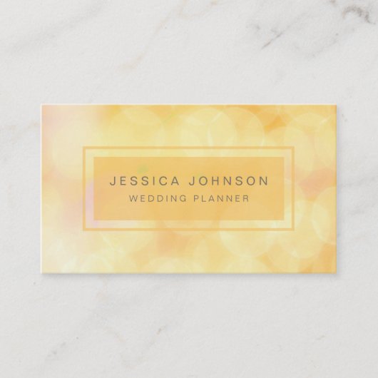 Goldweiche Licht-Glitzer Bokeh Geschäfts-Karte Visitenkarte (Vorderseite)