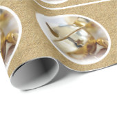 Goldweihgabeln Geschenkpapier (Rolleneckpunkt)