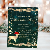 Goldweihirsche, Sparkle, grünes Weihnachtsgebäck - Einladung