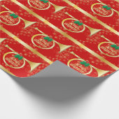 Goldweihnachthorn Geschenkpapier (Ecke)