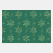 Goldweihnachtliche Dekorationsmuster Geschenkpapier Set (Vorderseite 2)