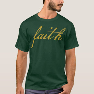 Goldweihnachtliche Minimaltypografie T-Shirt