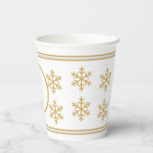 Goldweihnachtliches Party Pappbecher (Rückseite)
