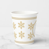 Goldweihnachtliches Party Pappbecher (Vorderseite)