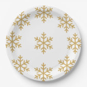 Goldweihnachtliches Party Pappteller (Vorderseite)