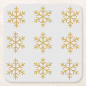 Goldweihnachtliches Party Rechteckiger Pappuntersetzer (Vorderseite)