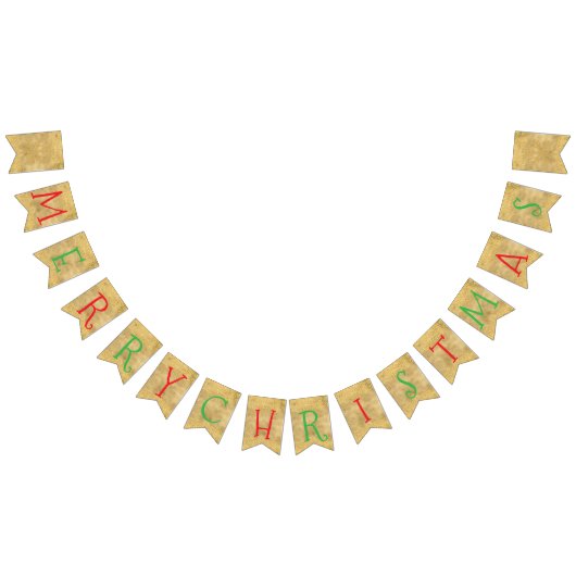 Goldweihnachtliches Party Wimpelkette (Alle)