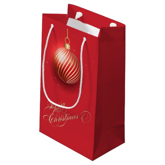 Goldweihnachtsball, Roter Feiertag Kleine Geschenktüte (Rückseite Schrägansicht)