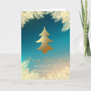 Goldweihnachtsbaum, Branchen im Unternehmen Feiertagskarte