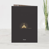 Goldweihnachtsbaum-Foto-Faltkarte Feiertagskarte (Rückseite)