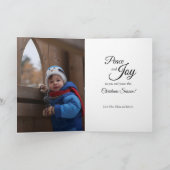 Goldweihnachtsbaum-Foto-Faltkarte Feiertagskarte (Innenseite)