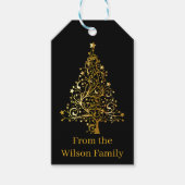 Goldweihnachtsbaum Geschenkanhänger (Vorderseite)