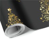 Goldweihnachtsbaum Geschenkpapier (Rolleneckpunkt)