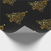 Goldweihnachtsbaum Geschenkpapier (Ecke)