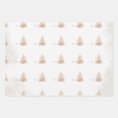 Goldweihnachtsbaum Geschenkpapier Set (Vorderseite 3)