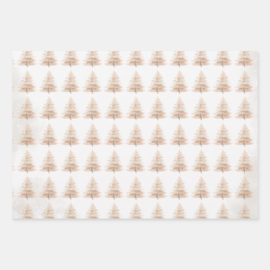 Goldweihnachtsbaum Geschenkpapier Set (Vorderseite 2)