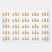 Goldweihnachtsbaum Geschenkpapier Set (Vorderseite)