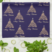 Goldweihnachtsbaum Geschirrtuch (Gefaltet)