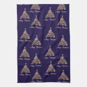 Goldweihnachtsbaum Geschirrtuch (Vertikal)