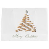 Goldweihnachtsbaum Große Geschenktüte (Rückseite)