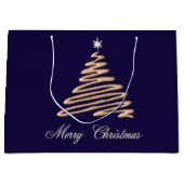 Goldweihnachtsbaum Große Geschenktüte (Vorderseite)