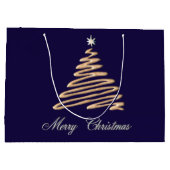 Goldweihnachtsbaum Große Geschenktüte (Rückseite)