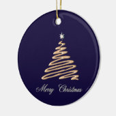 Goldweihnachtsbaum Keramik Ornament (Links)