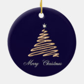 Goldweihnachtsbaum Keramik Ornament (Hinten)