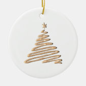 Goldweihnachtsbaum Keramik Ornament (Vorne)