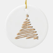 Goldweihnachtsbaum Keramik Ornament (Hinten)