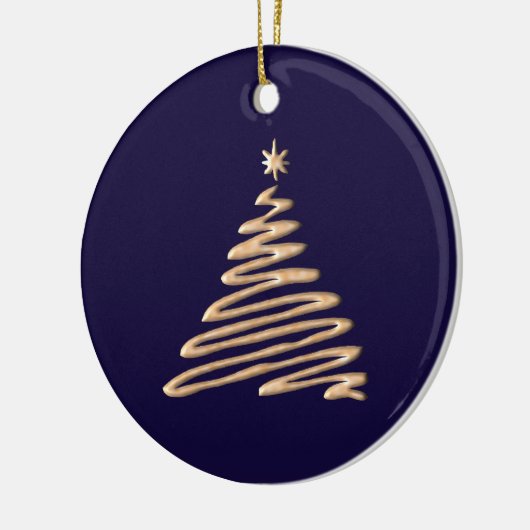 Goldweihnachtsbaum Keramik Ornament (Links)