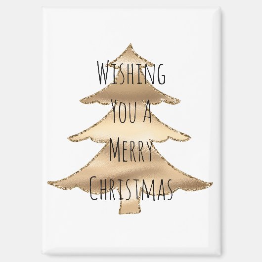 Goldweihnachtsbaum Magnet (Vorderseite)
