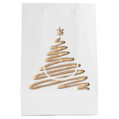 Goldweihnachtsbaum Mittlere Geschenktüte (Rückseite)