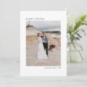 Goldweihnachtsbaum Modernes fröhliches Weihnachtsf Feiertagskarte (Stehend Vorderseite)