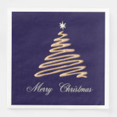 Goldweihnachtsbaum Serviette (Vorderseite)