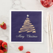 Goldweihnachtsbaum Serviette (Beispiel)