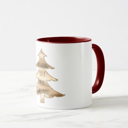 Goldweihnachtsbaum Tasse (VorderseiteRechts)