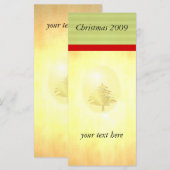 Goldweihnachtsbaum-Werbekarte (Vorne/Hinten)