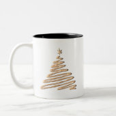 Goldweihnachtsbaum Zweifarbige Tasse (Links)
