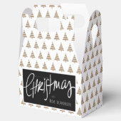 Goldweihnachtsbäume Geschenkschachtel (Geöffnet)