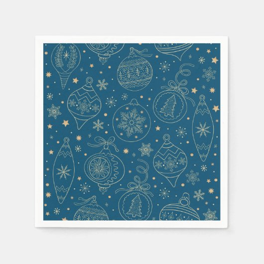 Goldweihnachtsbaumkunst Serviette (Vorderseite)