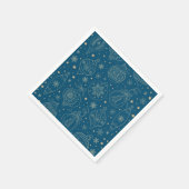 Goldweihnachtsbaumkunst Serviette (Ecke)