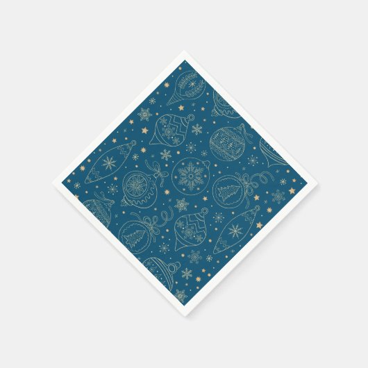 Goldweihnachtsbaumkunst Serviette (Ecke)