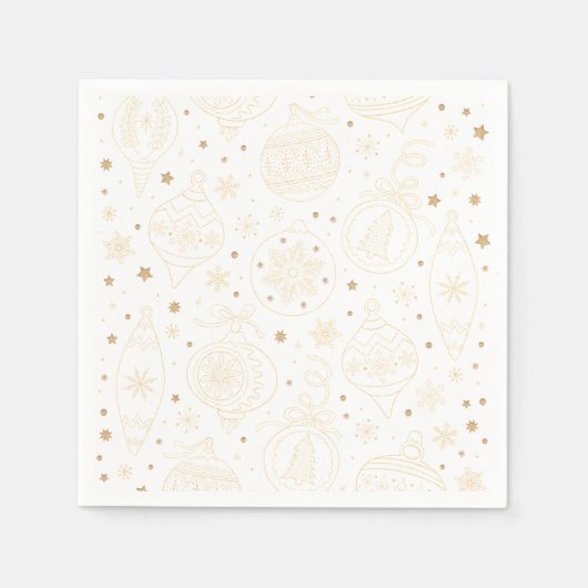 Goldweihnachtsbaumkunst Serviette (Vorderseite)