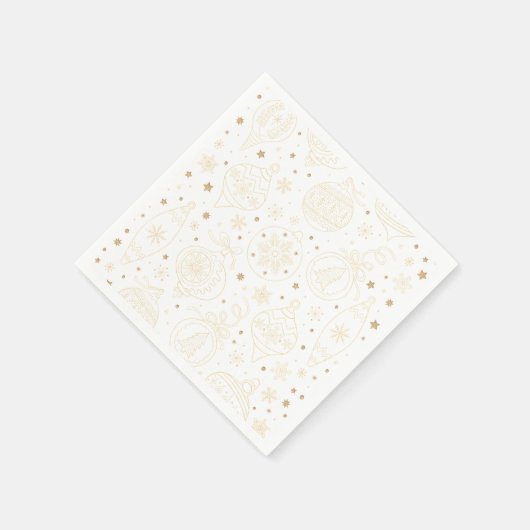 Goldweihnachtsbaumkunst Serviette (Ecke)